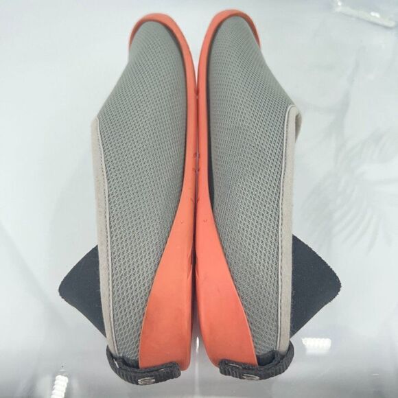 Mahabis Summer Gray Mesh Slippers 7.5 Grey Orange Flats Detachable Sole Rubber - Picture 8 of 11
